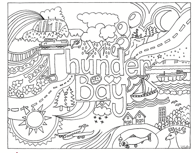 Six free printable thunder bay colouring pages for kids