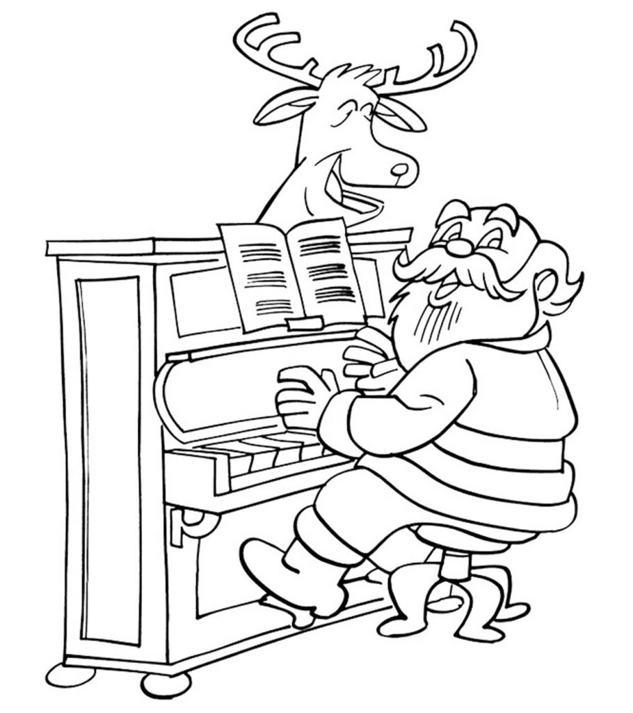 Beautiful piano coloring pages for your little one