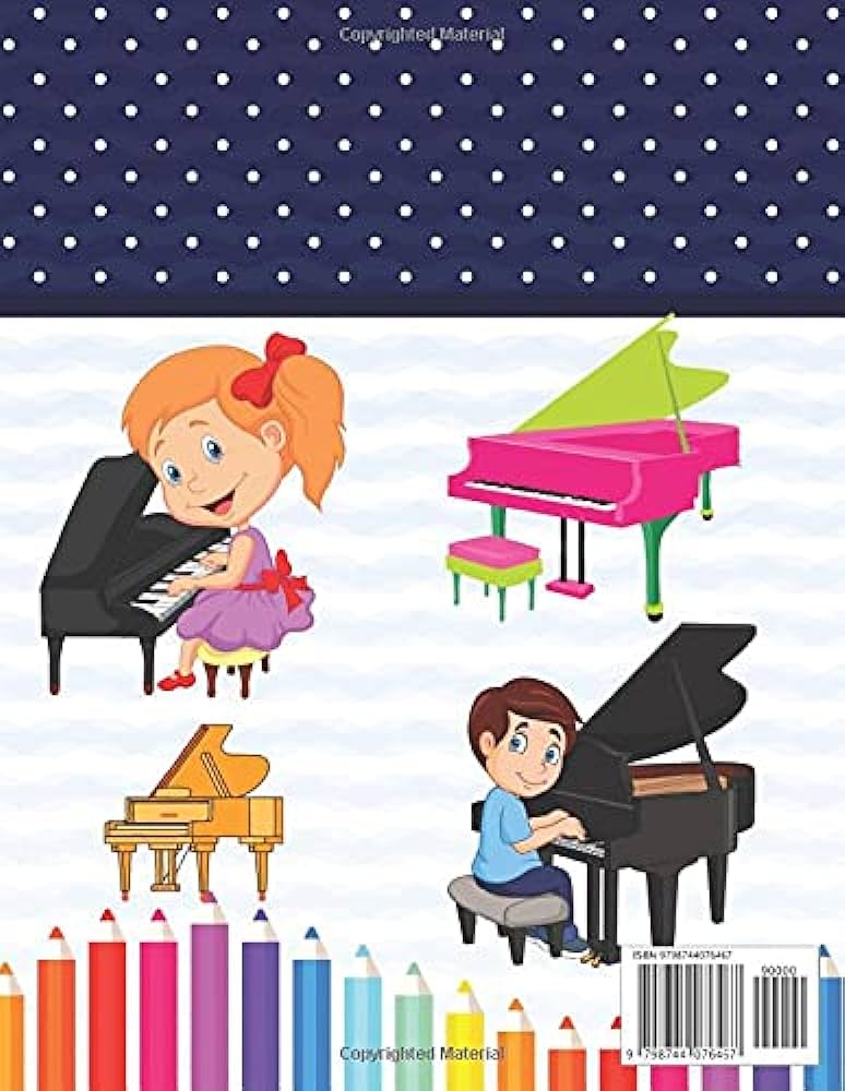 Piano coloring book for kids awesome piano coloring activity book for kids with beautiful coloring pages of piano a fun and engaging piano coloring book for kids boys girls