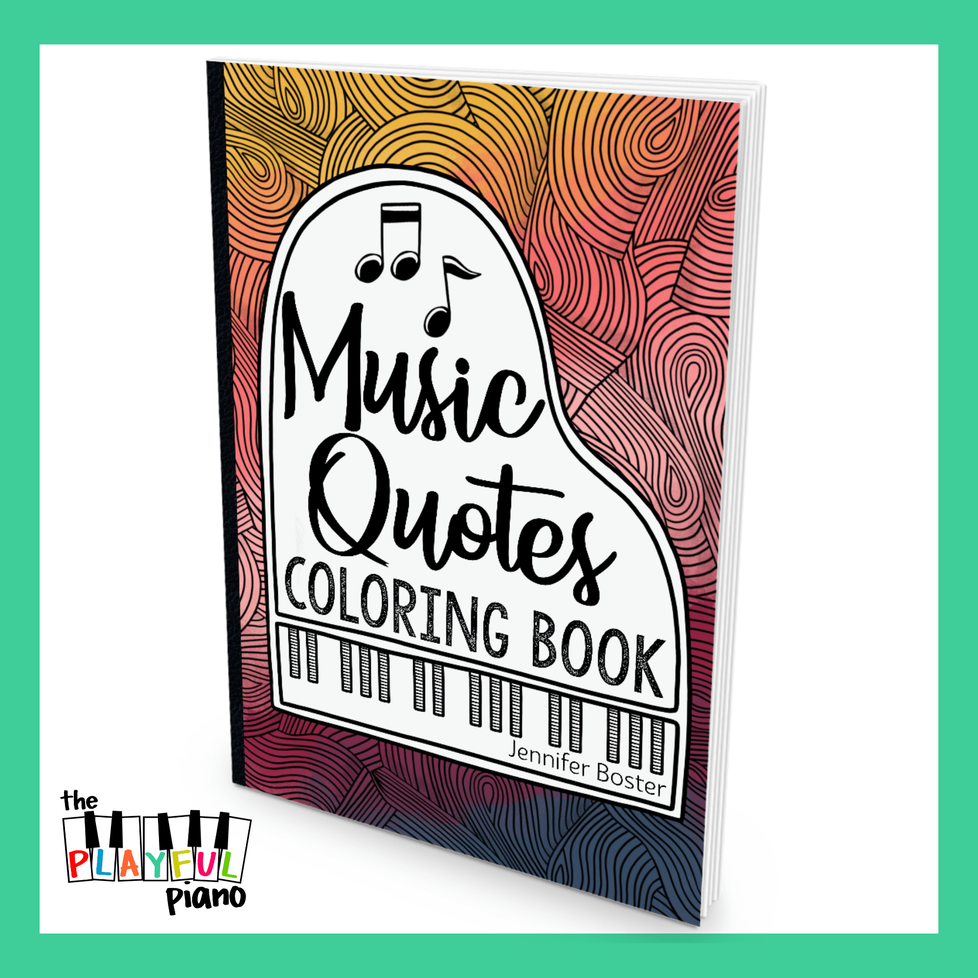 Music quotes coloring book â paperback â the playful piano