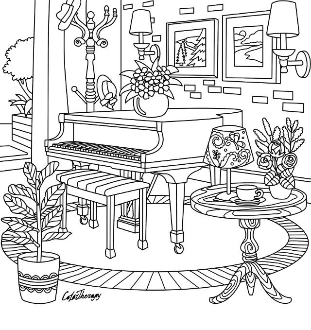 Piano colourg page folhas para colorir desenhos para colorir adultos flores para colorir