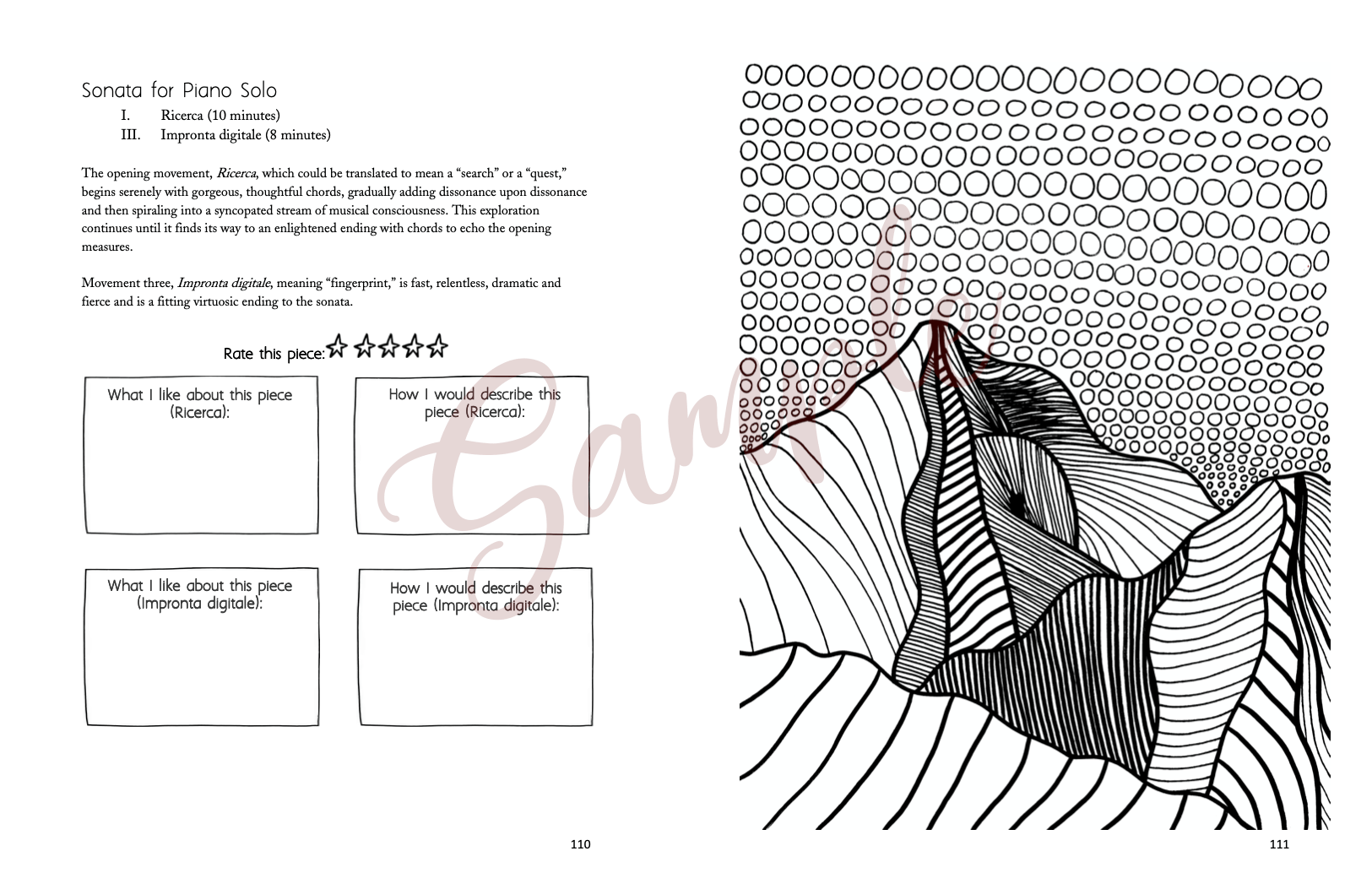 Shades of sound listening coloring book women posers â the playful piano