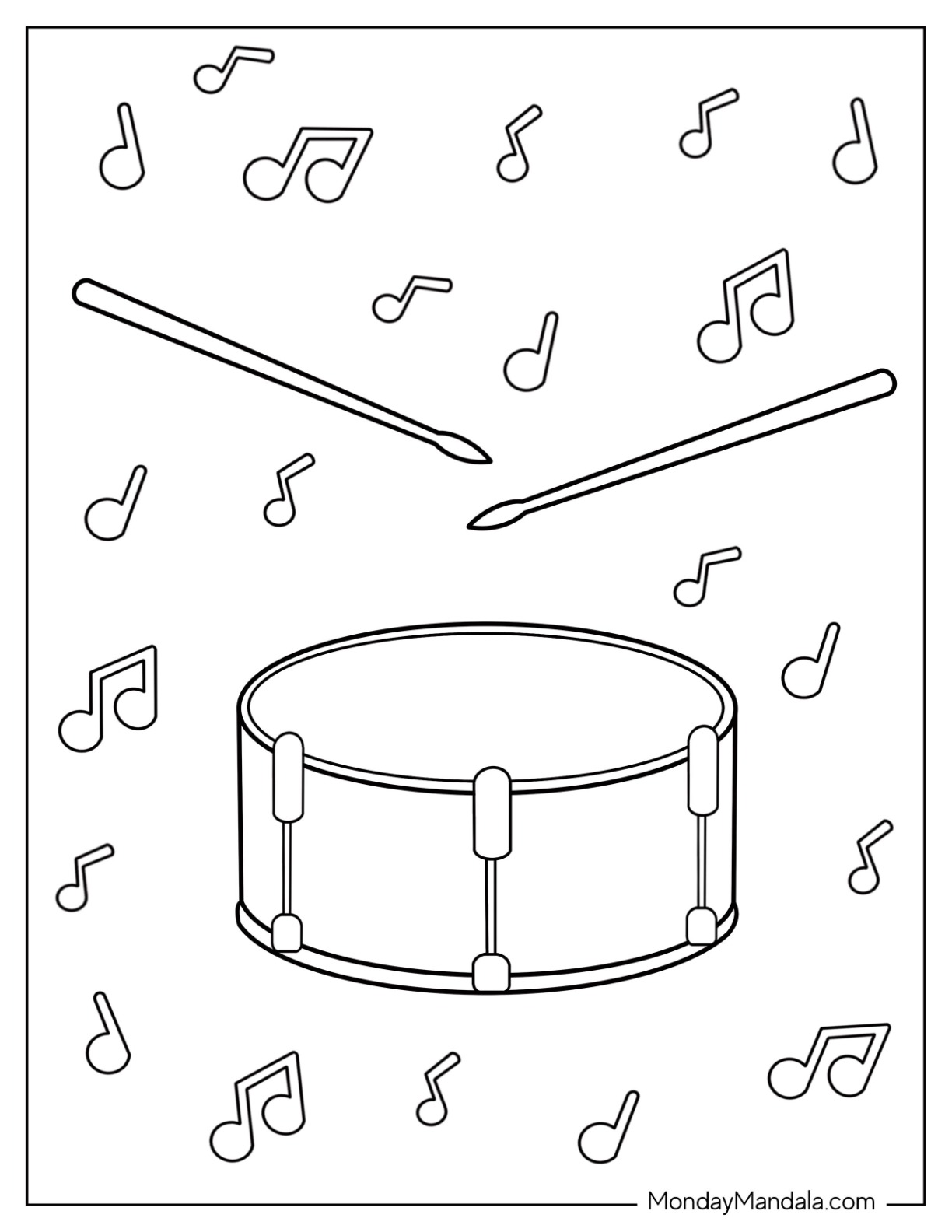 Music coloring pages free pdf printables