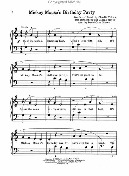 Walt disneys piano coloring book by david carr glover