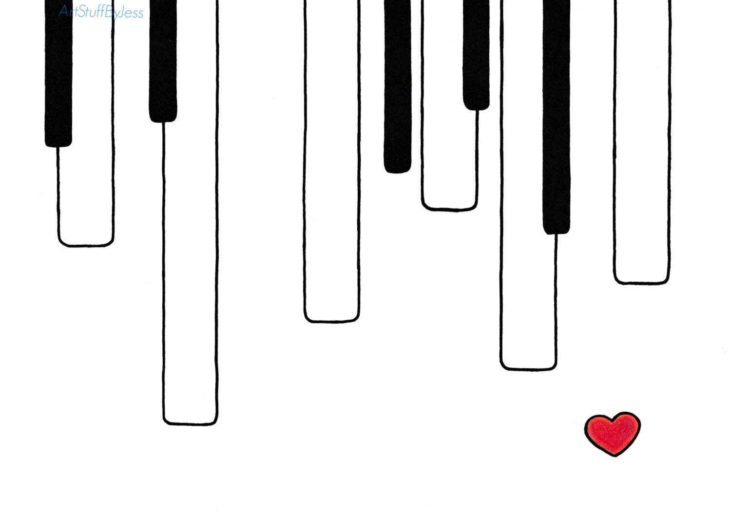 Music art piano art abstract music art piano drawing