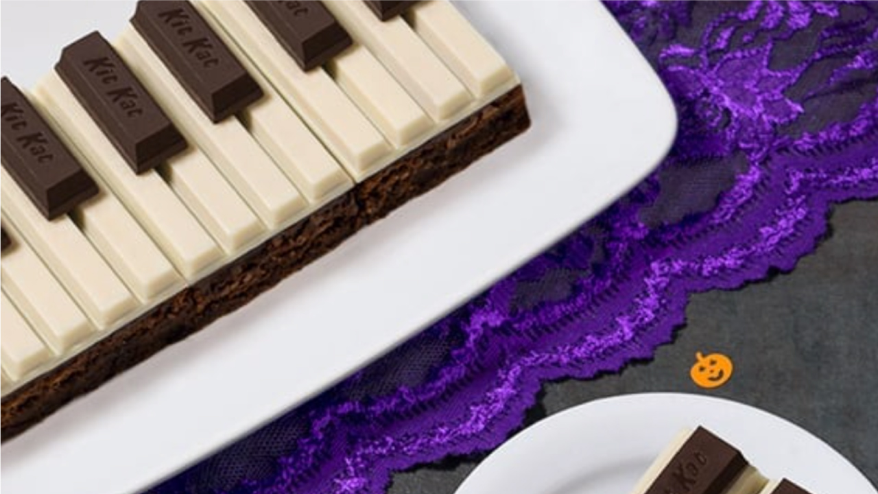 Kit kat piano brownies recipe