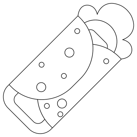 Burrito coloring page free printable coloring pages