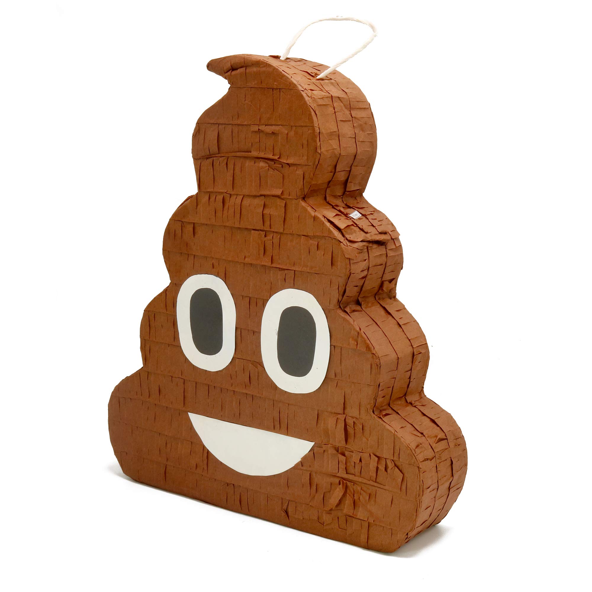 Poop emoji emoticon pinata for birthday party and event use fillable with candy or small toys colorful novelty fun for kids and adults quinceanera and event supplies toys games