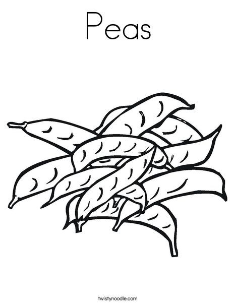 Peas coloring page food coloring pages coloring pages vegetable coloring pages