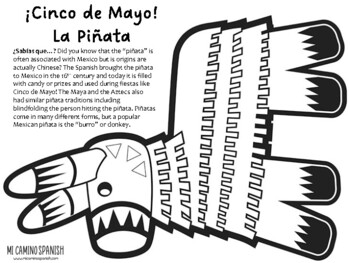 Cinco de mayo craft activity no prep video links included tpt