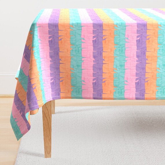 Birthday party tablecloth piata fringe by wellfleetdesigns mexican fringe print quinceanera cotton sateen tablecloth by spoonflower