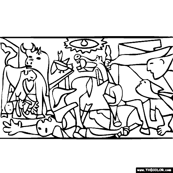 Faous paintings coloring pages