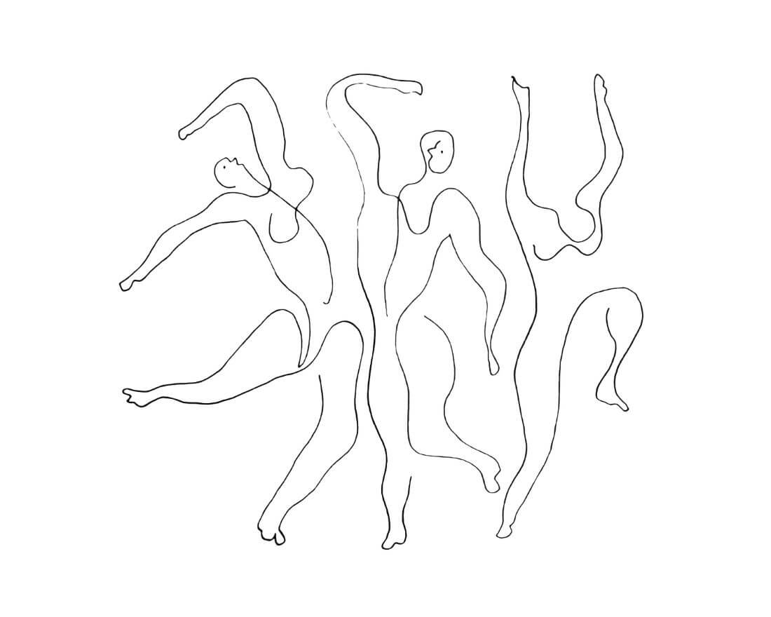 Three dancers trois danseuses â pablo picasso painting