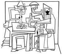 Anti stress coloring pages picasso