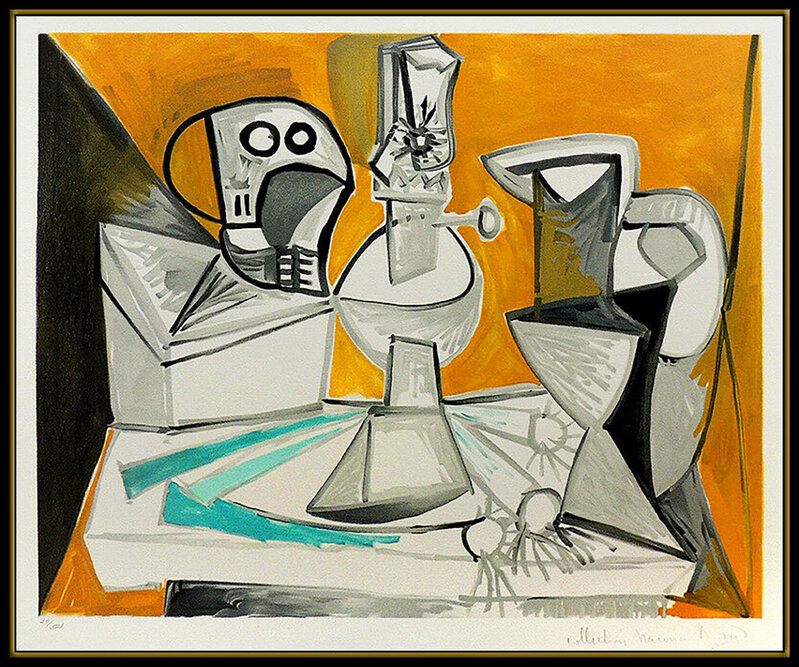 Pablo picasso tete de morte lampe cruches et poireaux available for sale