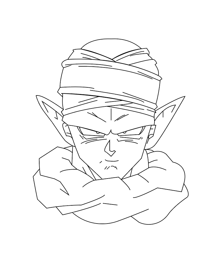 Piccolo colouring in sheet by creativedyslexic on
