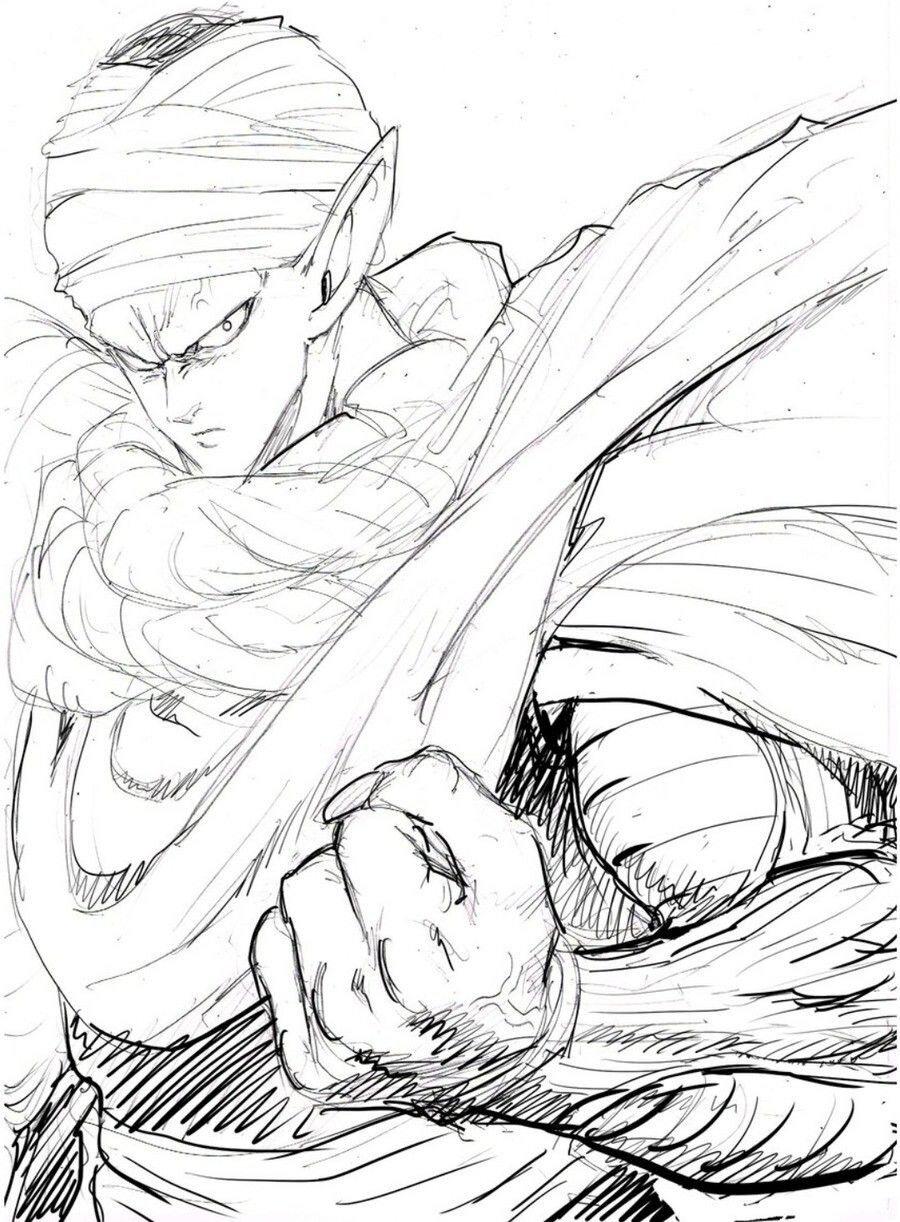 Dragon ball z piccolo coloring by me artwork by murata himself rmangacoloring