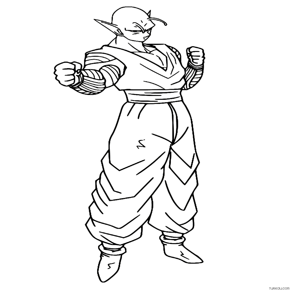 Dragon ball piccolo coloring page