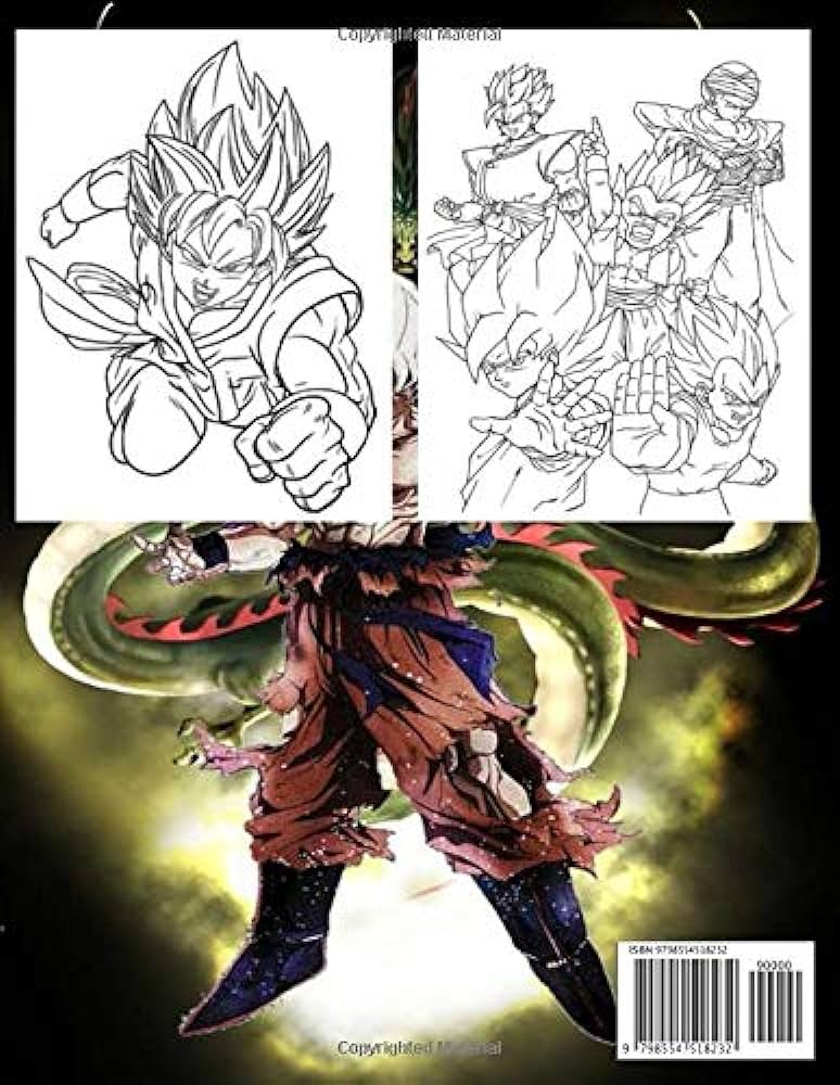Dragon ball coloring book coloring goku vegeta piccolo and all your favorite dragon ball legends book coloring books