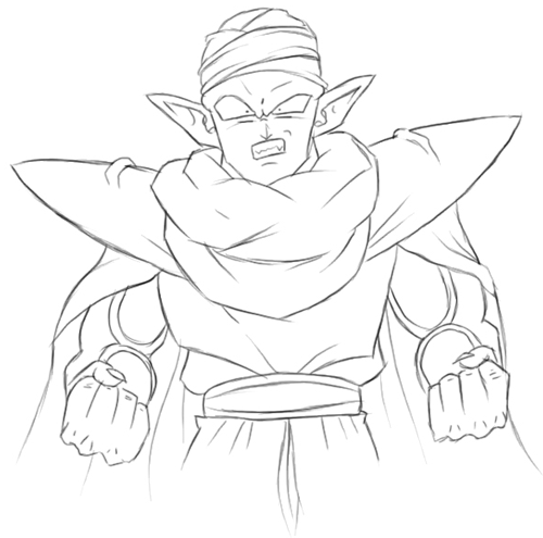 How to draw piccolo from dragon ball z with easy step by step drawing tutorial