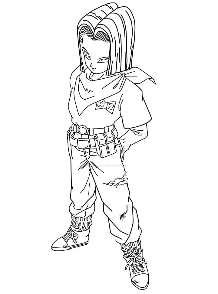 Piccolo from anime dragon ball z coloring page
