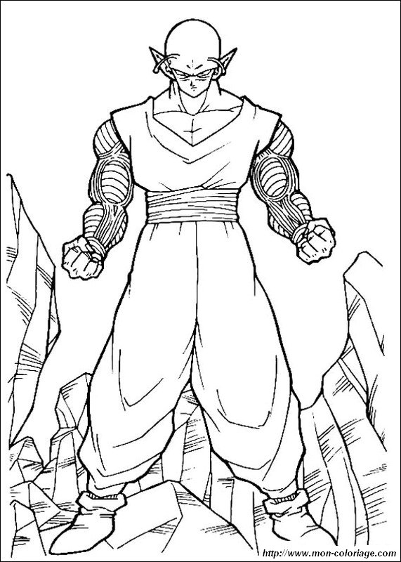 Coloring dragon ball z page piccolo to print out or color online