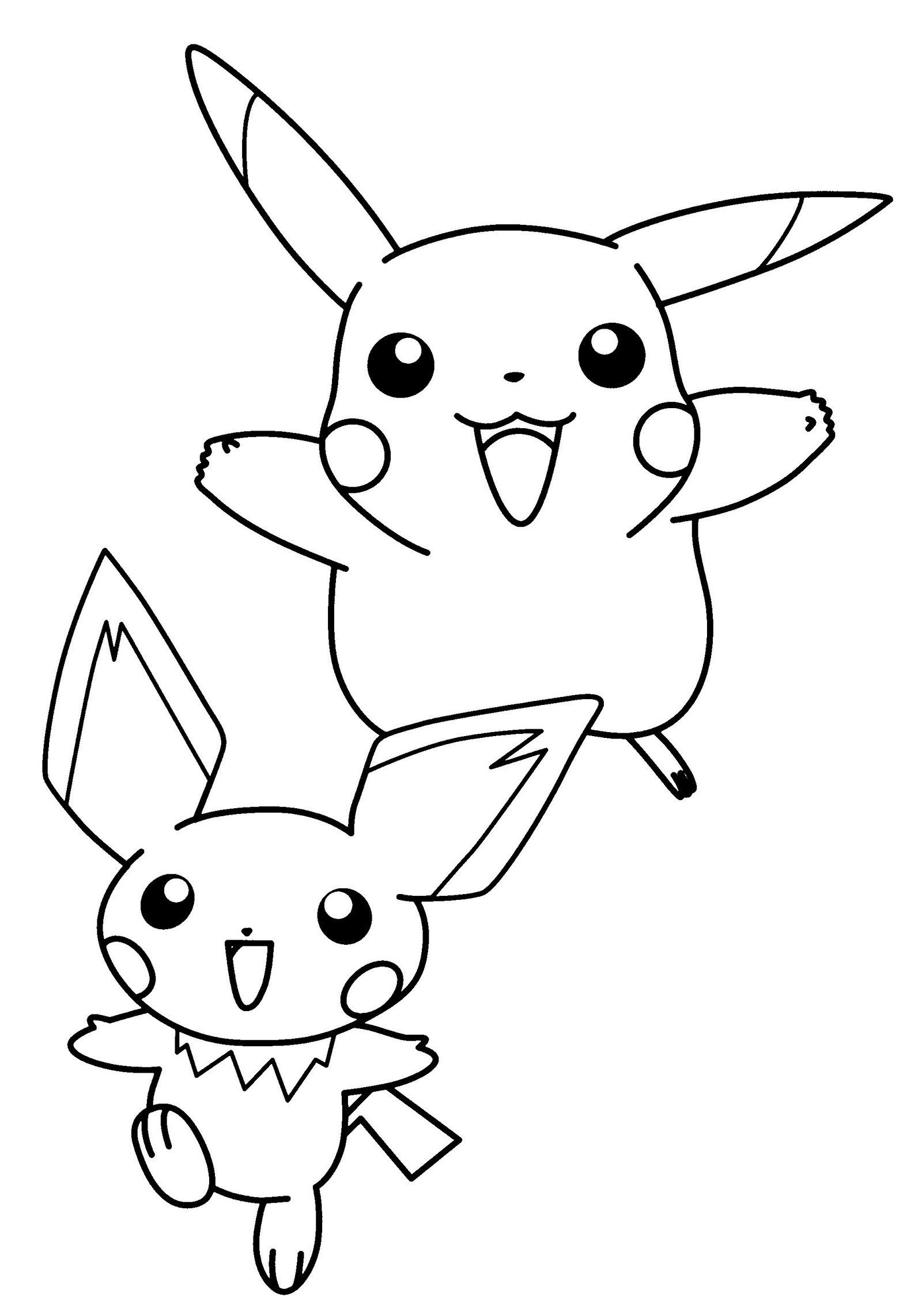 Pretty cute pichu coloring picture pokemon coloring pages pikachu coloring page pokemon coloring