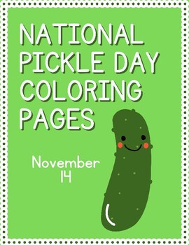 Printable national pickle day coloring pages