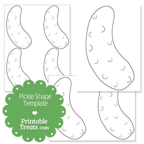 Printable pickle shape template â printable treats