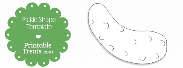 Printable pickle shape template â printable treats