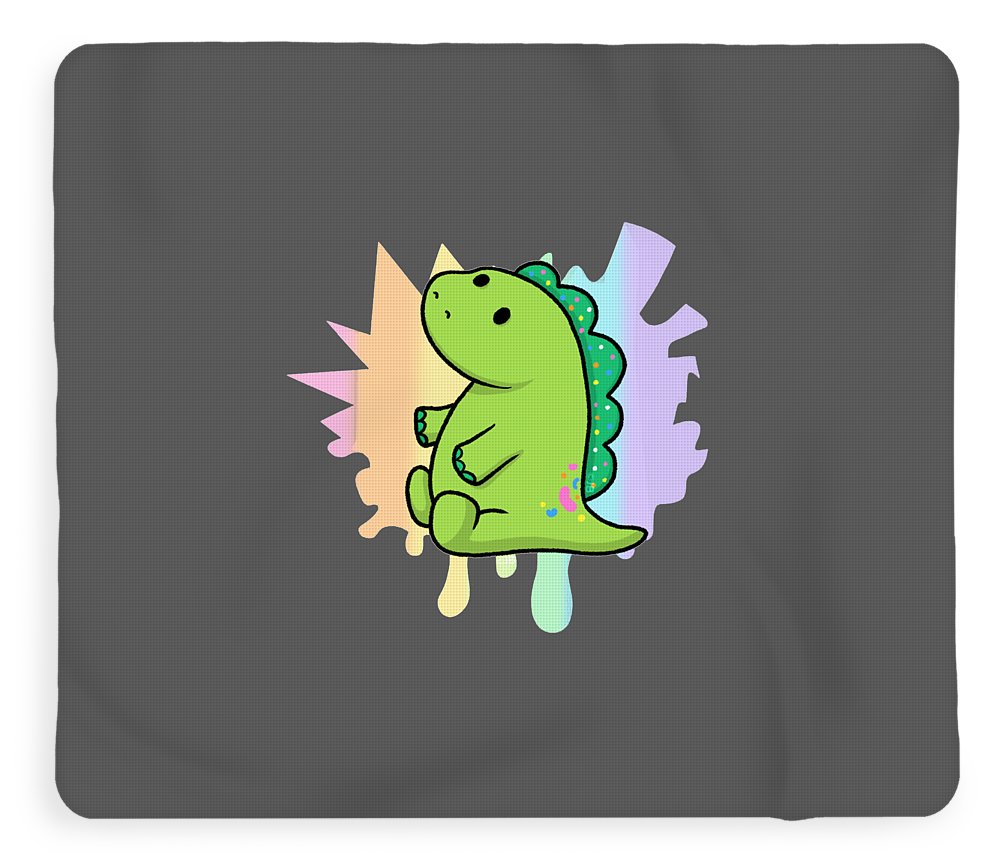 Pickle dino fleece blanket by elizabeth j campbell