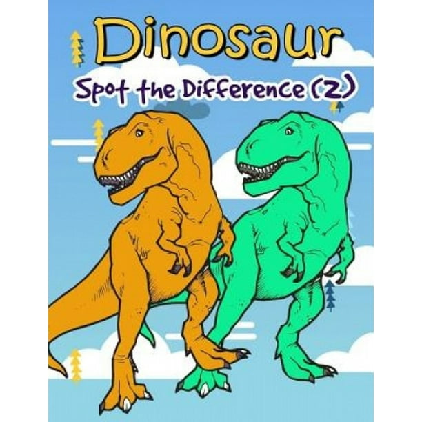 Dinosaur spot the difference activity book for kids puzzles and coloring pages with solutions