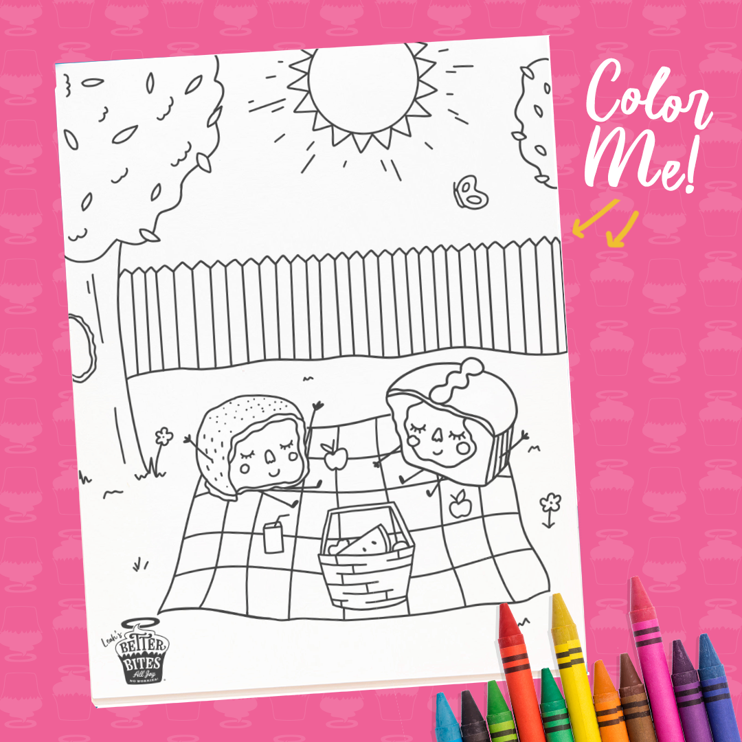Picnic coloring sheet