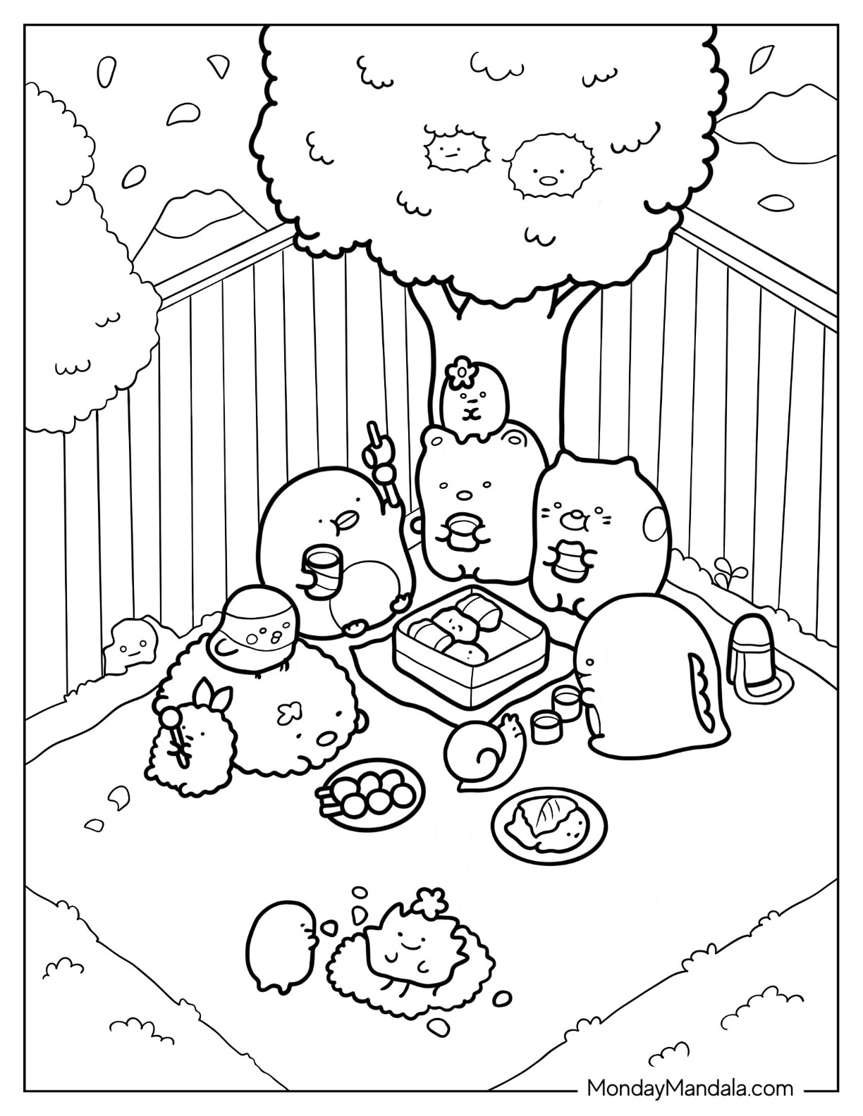 Sumikko gurashi coloring pages free pdf printables