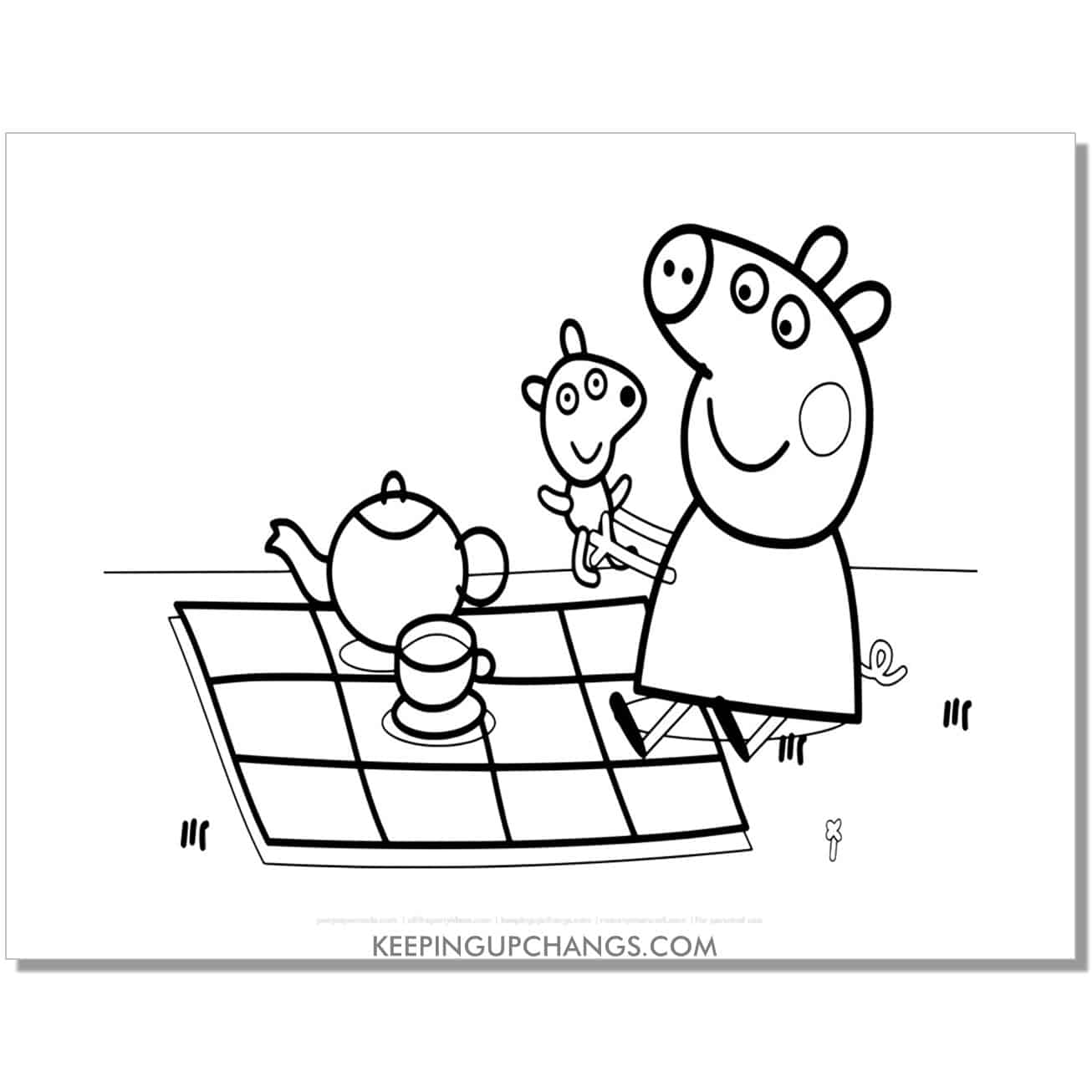 Free peppa the pig coloring pages sheets popular printables