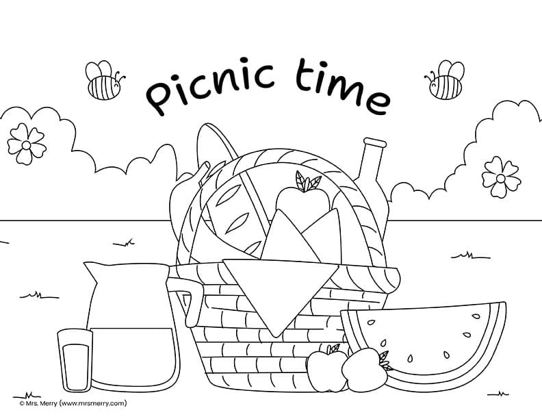 Fun summer coloring pages for kids mrs merry