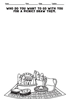 Picnic coloring pages and activities by backstage teachers tpt