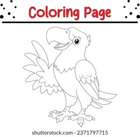Pãgina de coloreado de pãjaro feliz vector de stock libre de regalãas