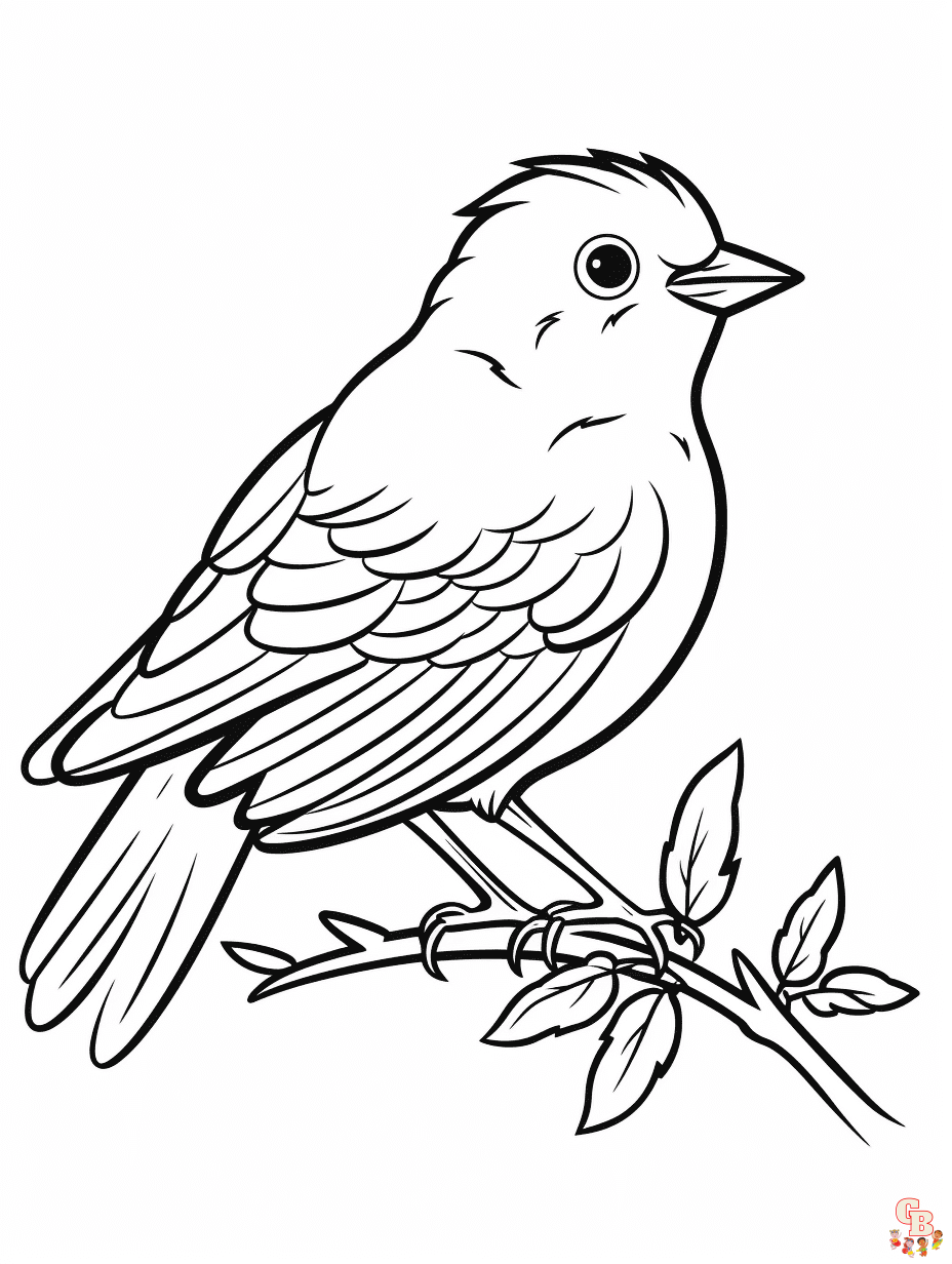 Mantãn a los niãos ocupados con dibujos de pãjaros para colorear