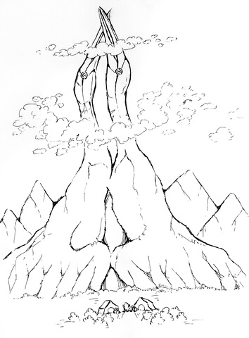 Dibujo de montaãa de pico de pãjaro para colorear dibujos para colorear imprimir gratis