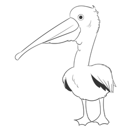 Diseão png y svg de pelãcano pico pluma ala trazo pãjaro para camisetas