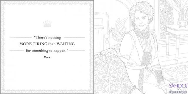 Downton abbey coloring book exclusive first look get printable pages