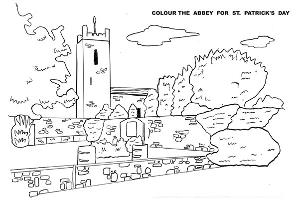 Colour the abbey for st patricks day