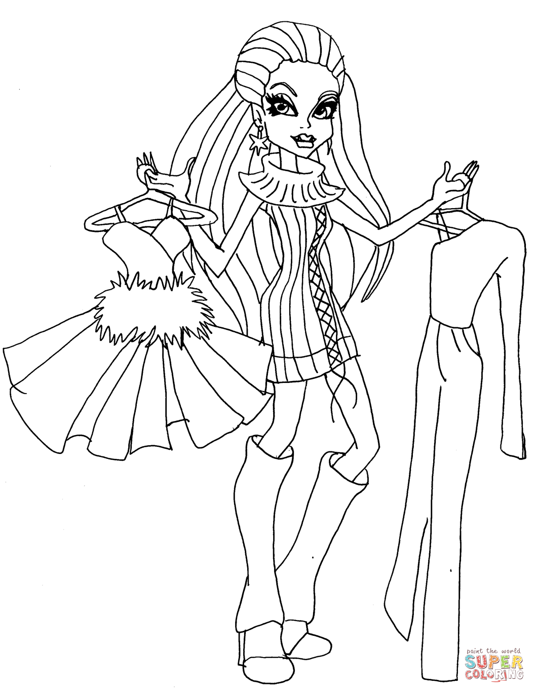 Mh abbey bominable coloring page free printable coloring pages