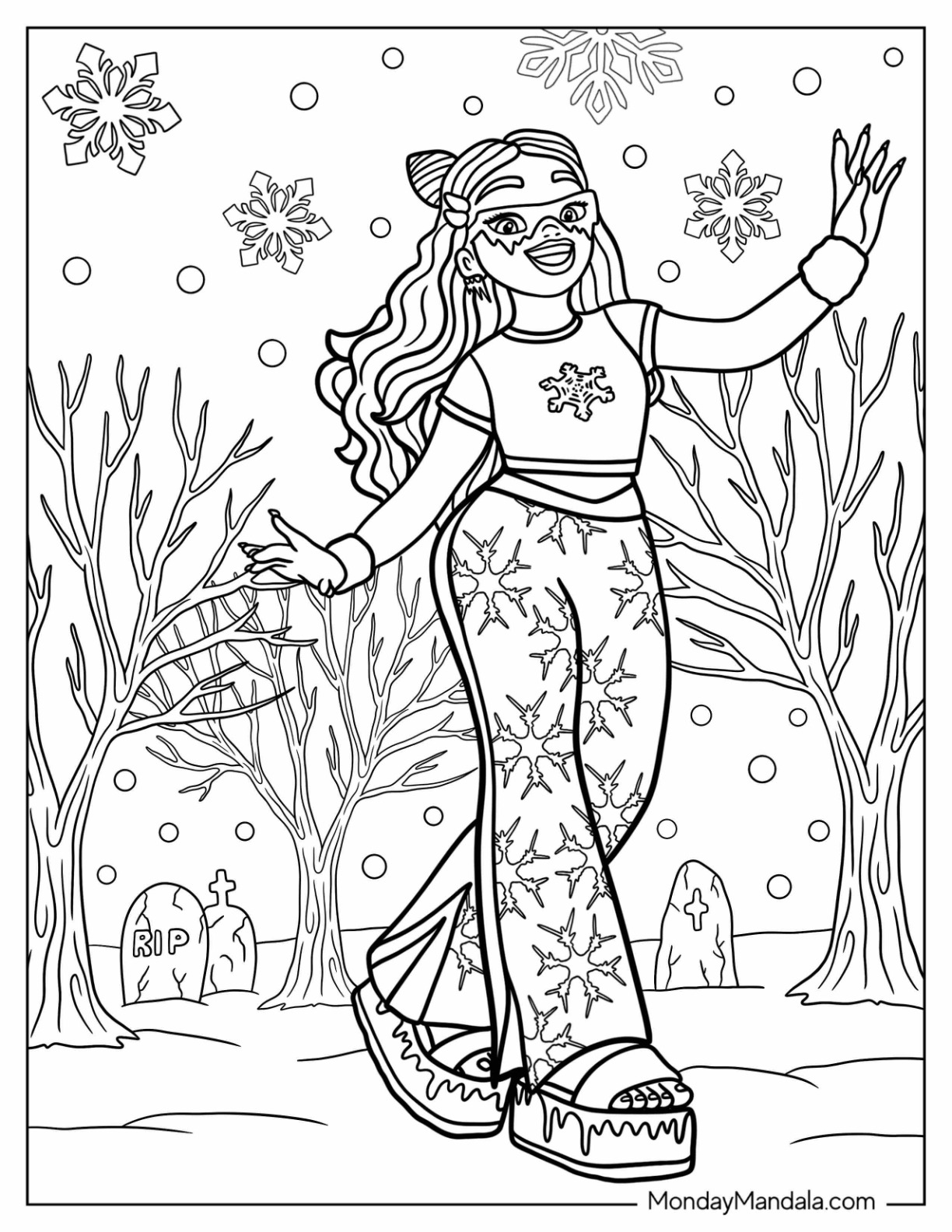 Monster high coloring pages free pdf printables