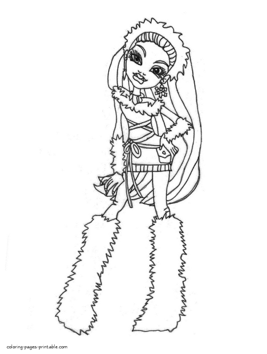 Monster high colouring pages abbey bominable coloring
