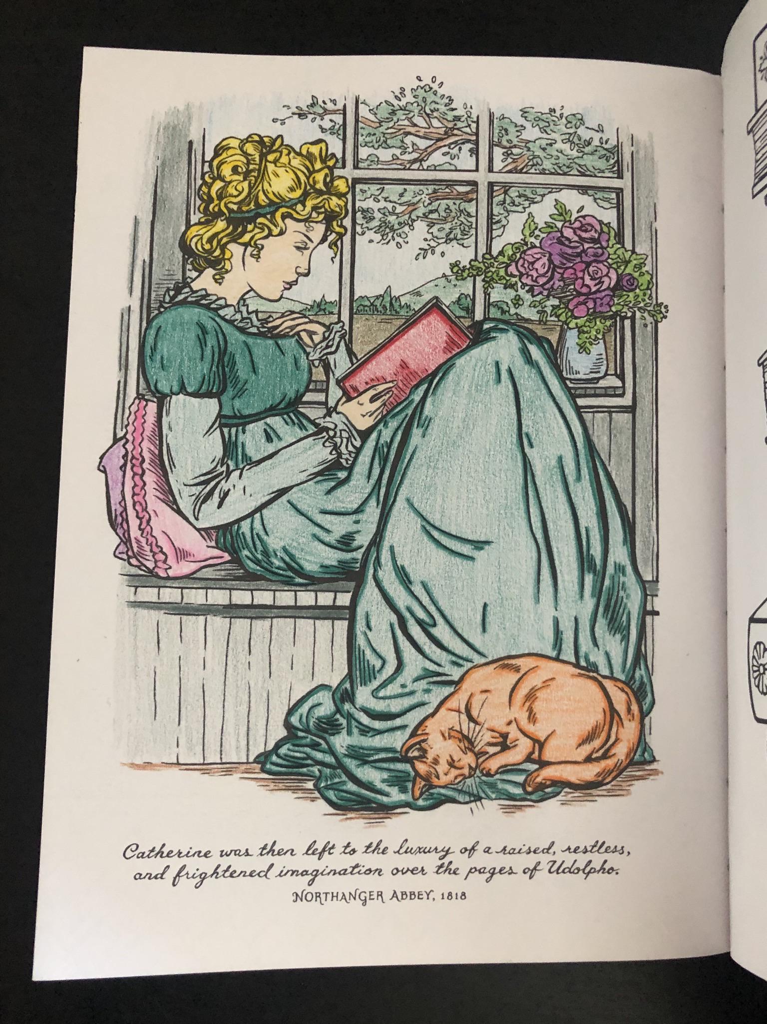 My grandma got me a jane austen coloring book rjaneausten