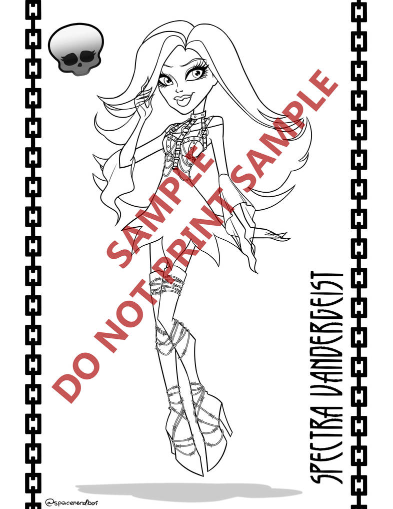 Printable spectra coloring page link below by spacenerdboi on