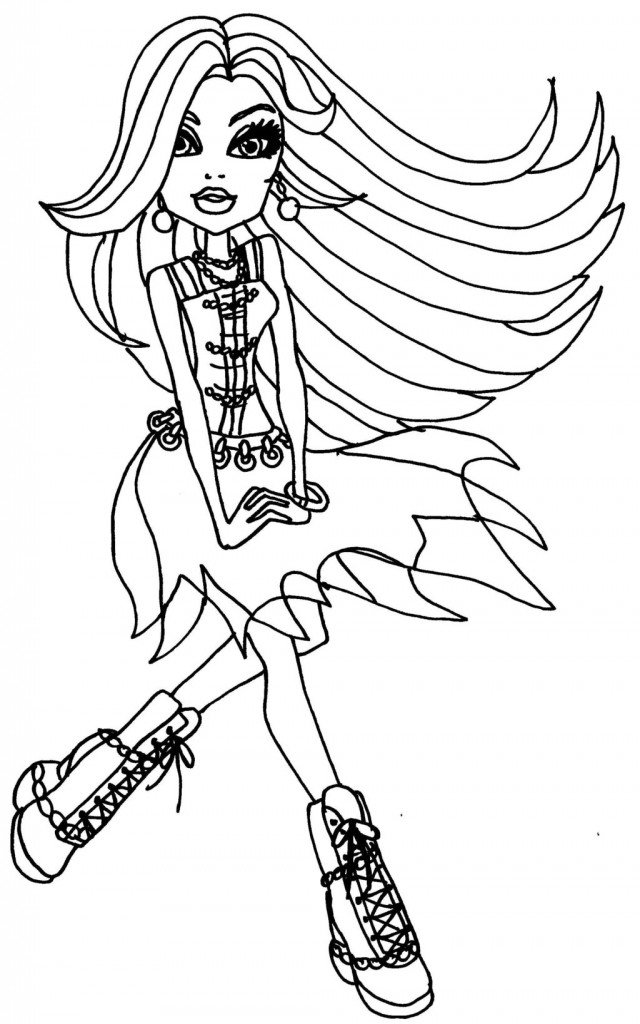 Free printable monster high coloring pages for kids