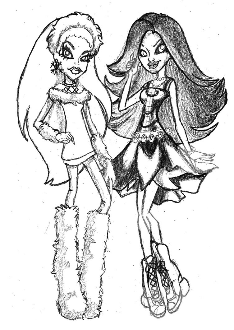 Free printable monster high coloring pages for kids